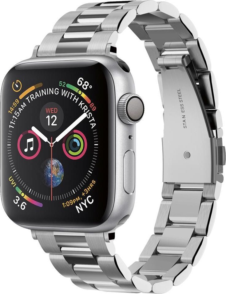 Řemínek pro Apple Watch 38/40/41 mm Spigen Modern Fit Watch Band - stříbrný