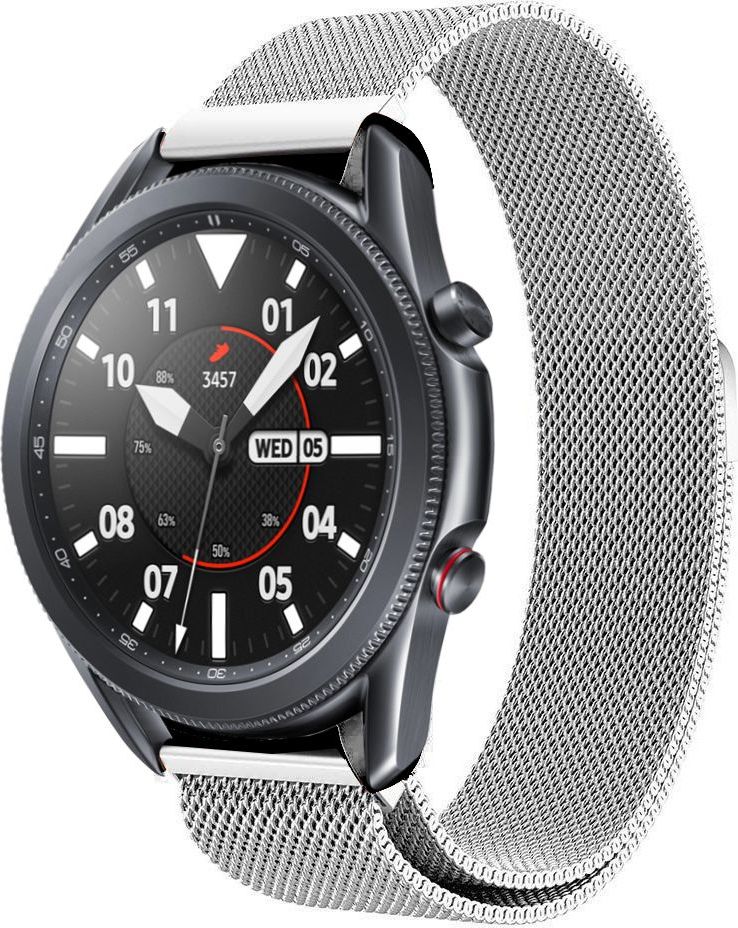 Tech-Protect Řemínek pro Samsung Galaxy Watch 45mm - Tech-Protect, Milaneseband Silver