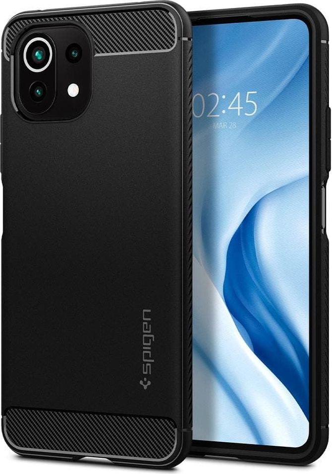 Spigen Ochranný kryt pro Xiaomi Mi 11 Lite - Spigen, Rugged Armor Black