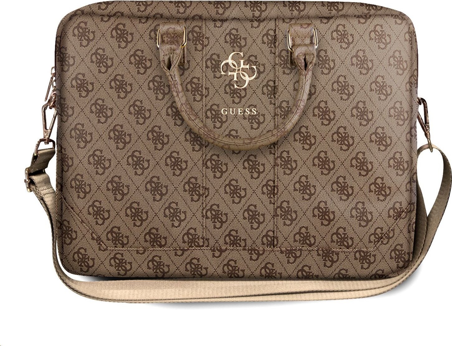 Guess Taška na notebook 15-16" - Guess, 4G MetalLogo Brown