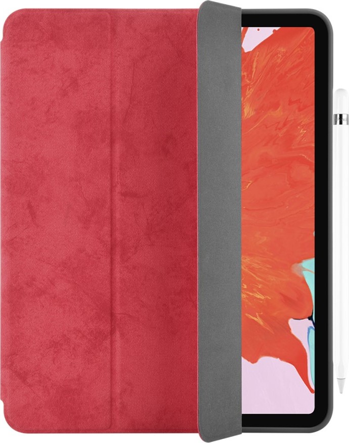 Comma Pouzdro / kryt pro iPad Pro 11 (2018) - Comma, Leather Case Red (Pencil Slot)
