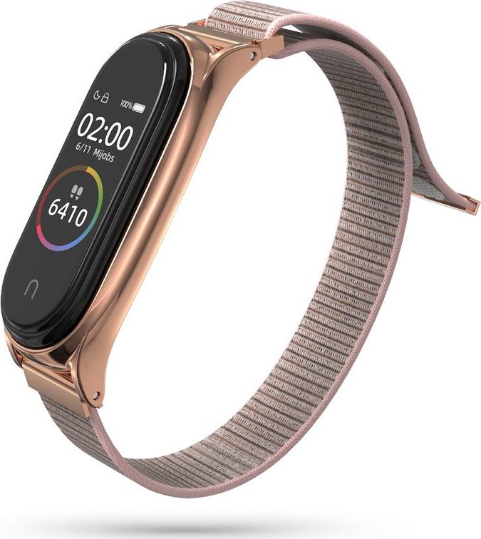 Tech-Protect Řemínek pro Xiaomi Mi Band 5 / 6 - Tech-Protect, Nylon Rose