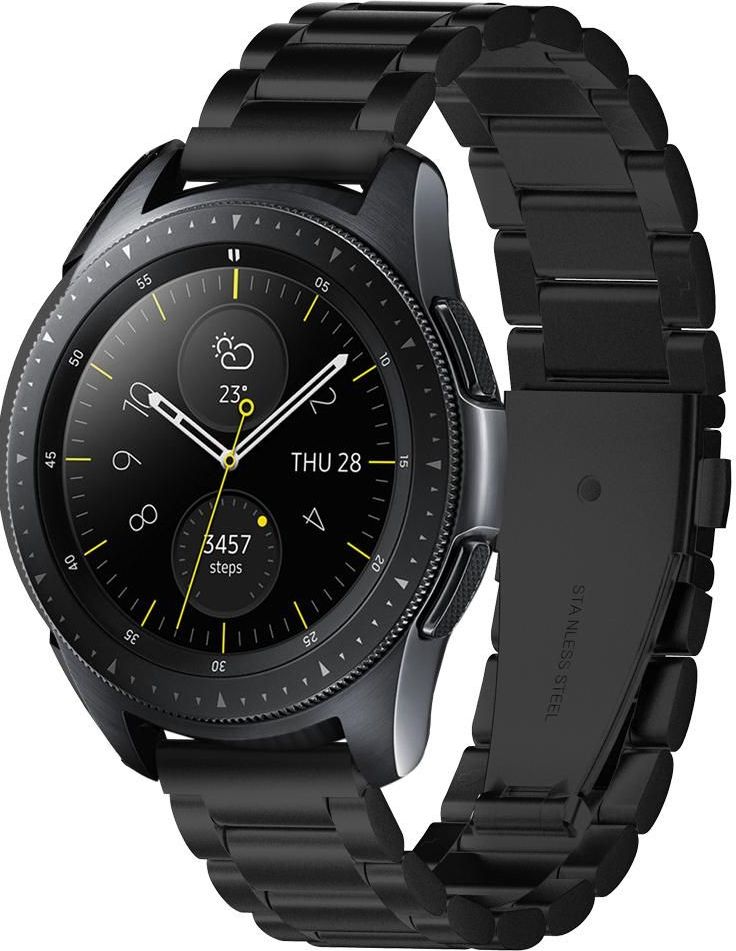 Spigen Kovový řemínek pro Samsung Galaxy Watch 40mm / 41mm / 42mm / 44mm / 46mm - Spigen, Modern Fit Black