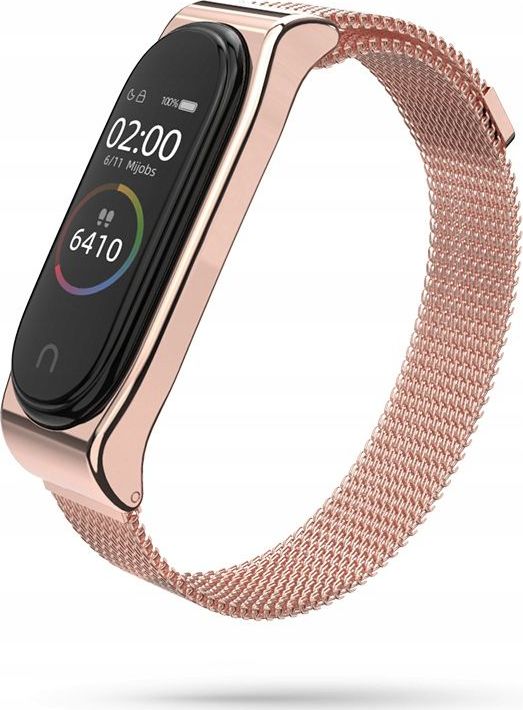 Tech-Protect Řemínek pro Xiaomi Mi Band 3 / 4 - Tech-Protect, Milaneseband Rose