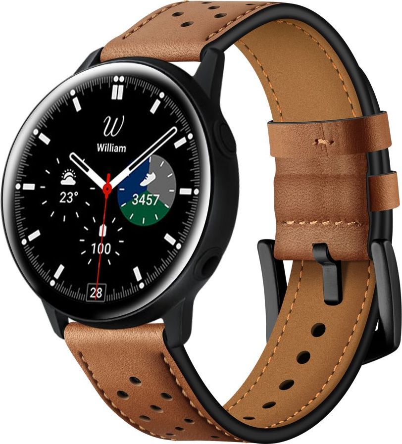 Tech-Protect Řemínek pro Samsung Galaxy Watch 40mm / 42mm / 44mm / 46mm - Tech-Protect, Leather Brown