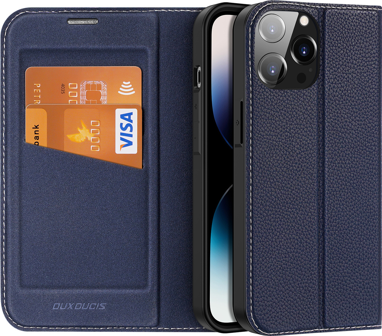 DuxDucis Knížkové pouzdro pro iPhone 14 Pro MAX - DuxDucis, SkinX2 Blue