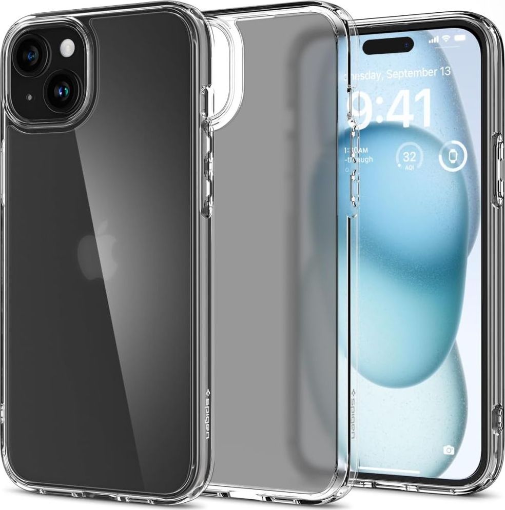 Spigen Ultra Hybrid kryt iPhone 15 průhledný