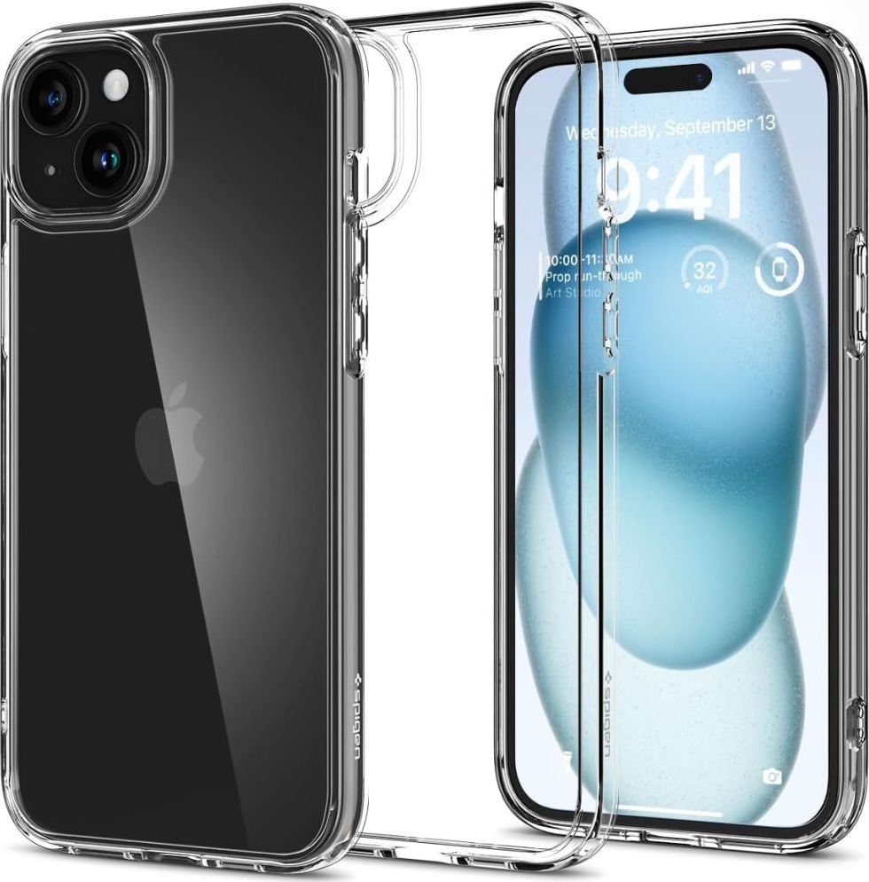 Spigen Ultra Hybrid kryt iPhone 15 čirý