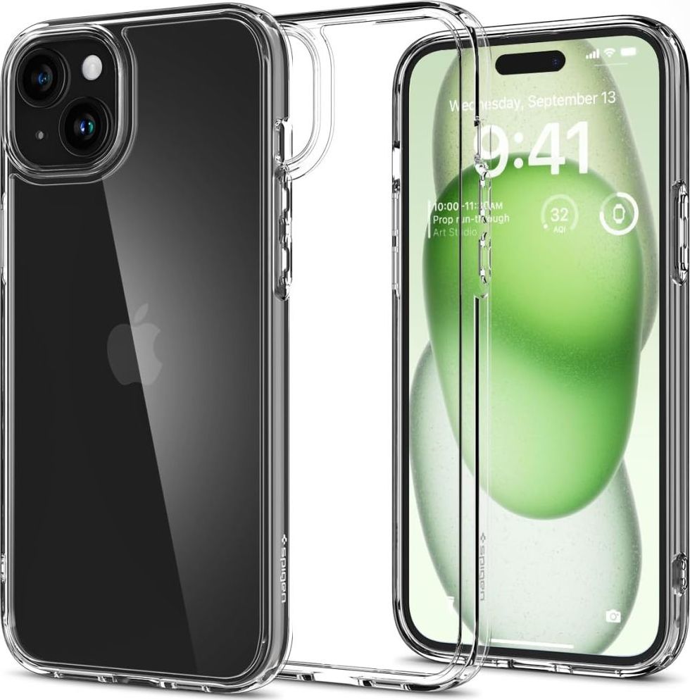 Spigen Ochranný kryt na iPhone 15 PLUS - Spigen, Ultra Hybrid Crystal Clear