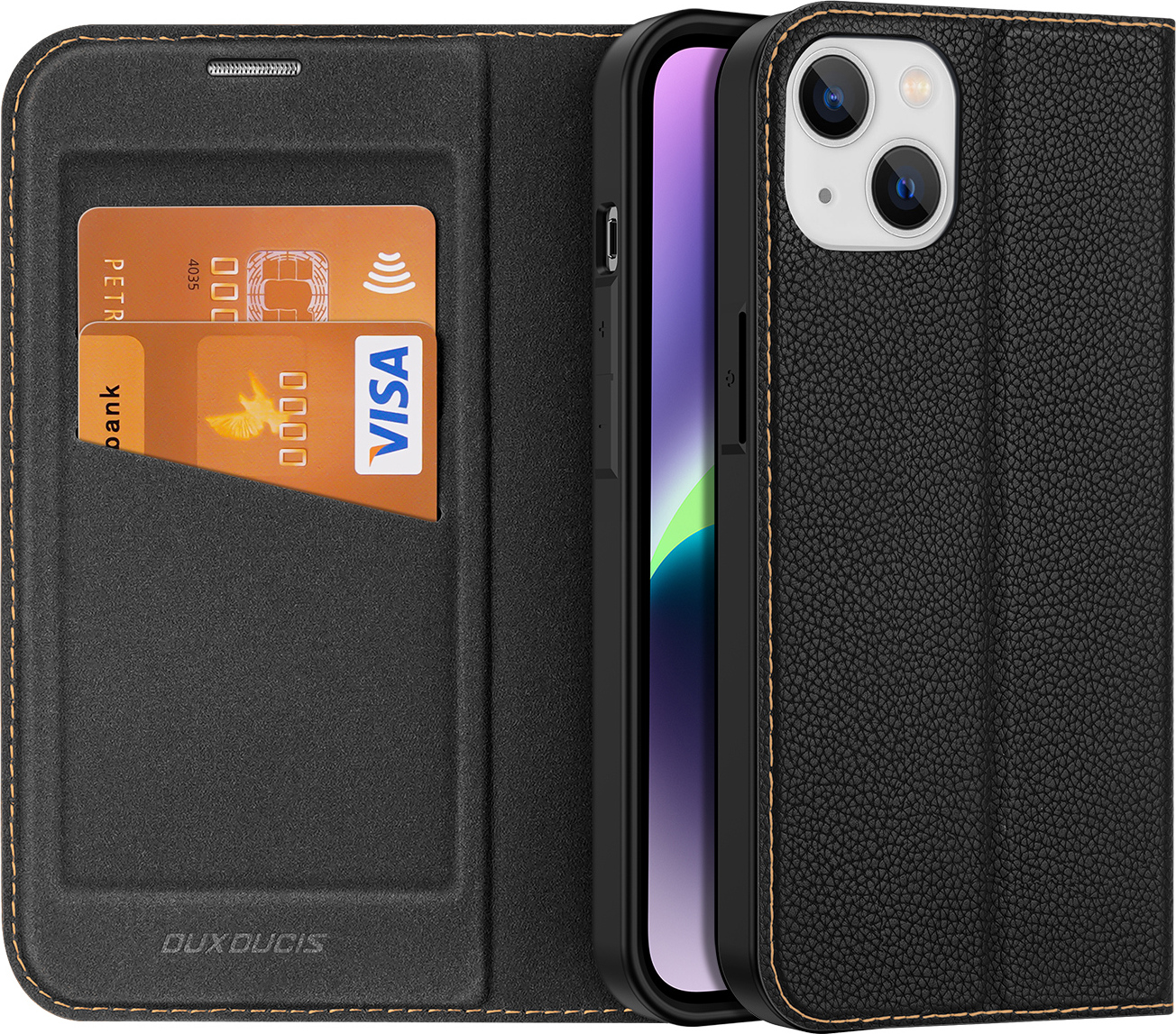 DuxDucis Knížkové pouzdro pro iPhone 14 PLUS - DuxDucis, SkinX2 Black