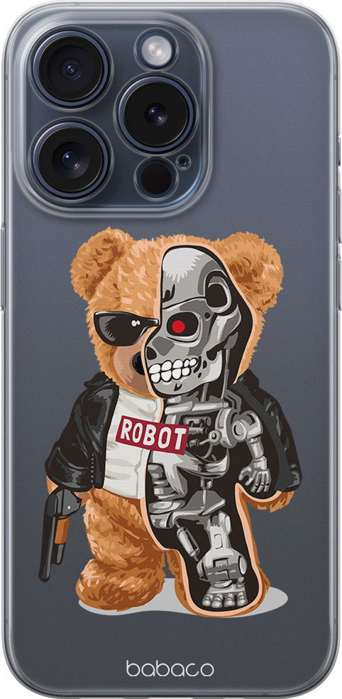 Babaco Ochranný kryt na iPhone 12 Pro MAX - Babaco, Teddy Robot 001