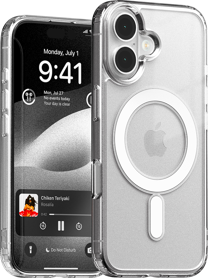 Mercury Ochranný kryt na iPhone 16 - Mercury, JelHard MagSafe Transparent