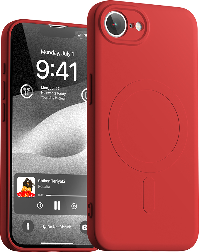 Mercury Ochranný kryt na iPhone 16e - Mercury, SemiSilicon MagSafe Red