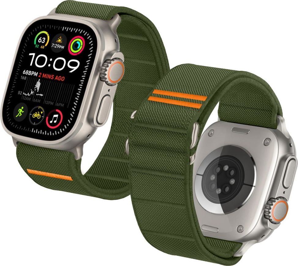 Tech-Protect Řemínek na Apple Watch 44mm / 45mm / 46mm / 49mm - Tech-Protect, Nylon Slip Khaki