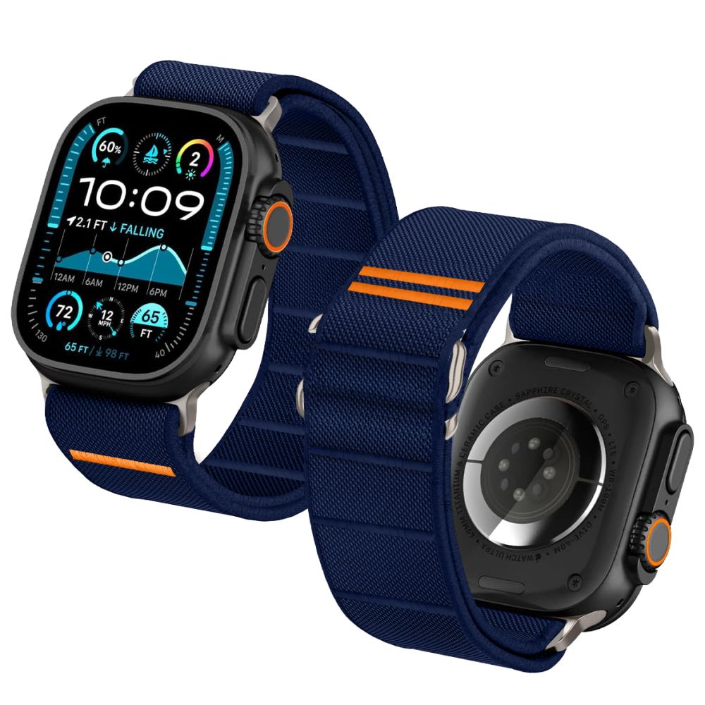 Tech-Protect Řemínek na Apple Watch 44mm / 45mm / 46mm / 49mm - Tech-Protect, Nylon Slip Navy