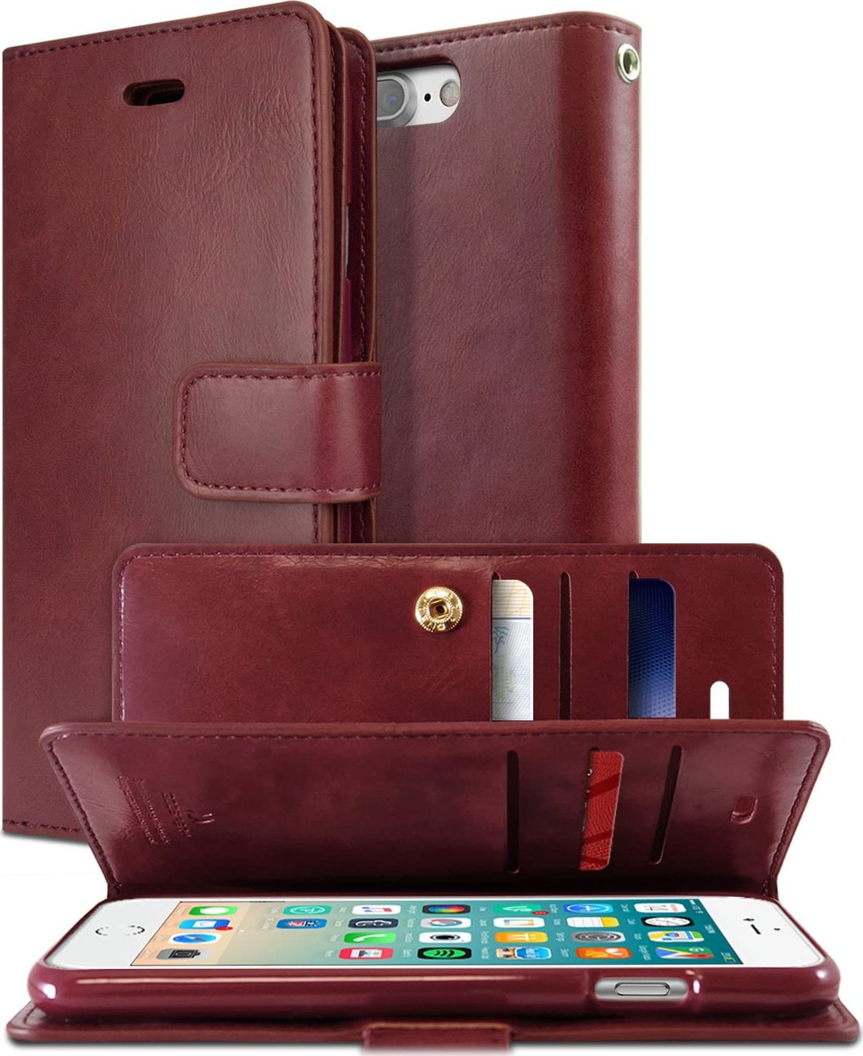 Mercury Knížkové pouzdro na iPhone 7 Plus / 8 Plus - Mercury, Mansoor Diary Wine