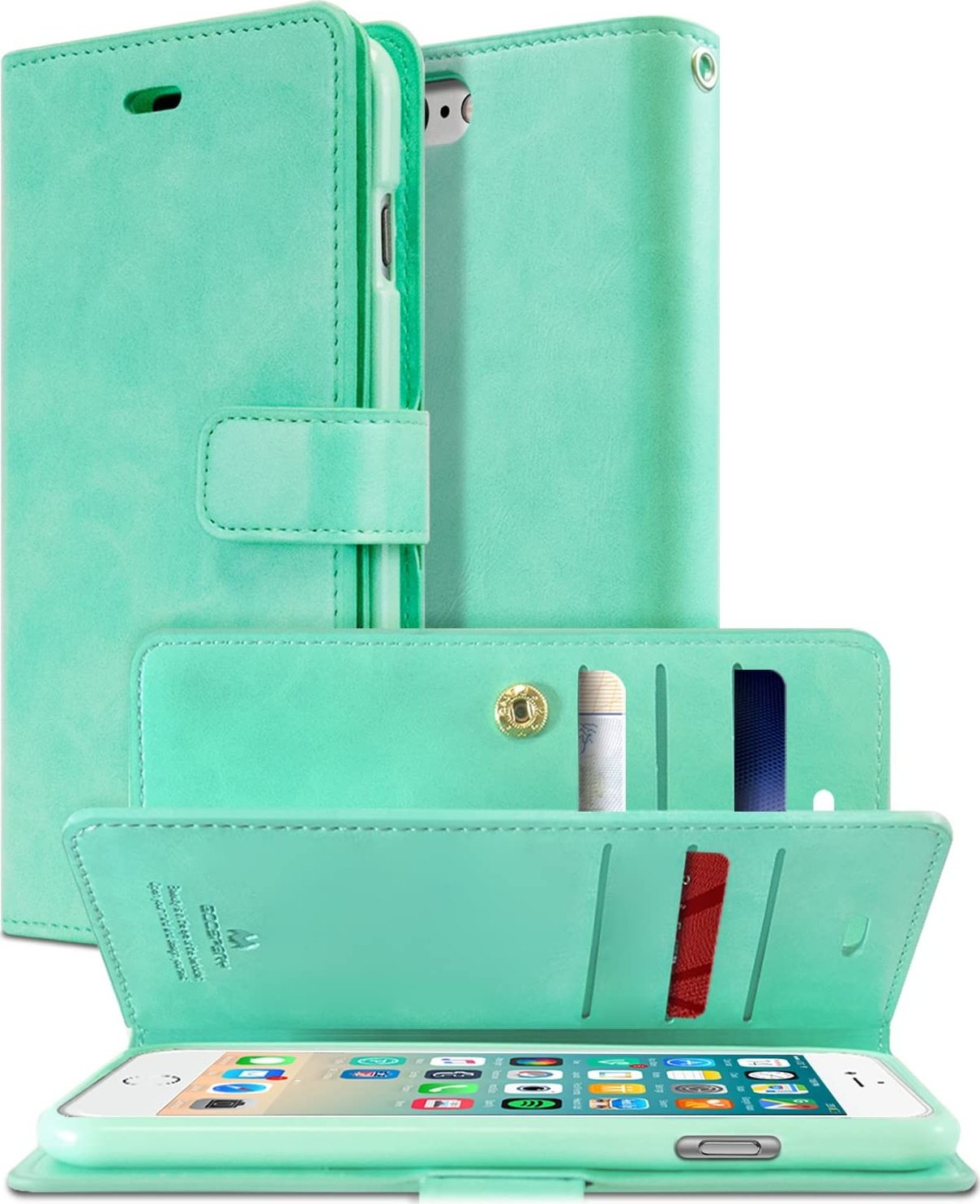 Mercury Pouzdro / kryt pro iPhone 7 / 8 / SE (2020/2022) - Mercury, Mansoor Diary Mint