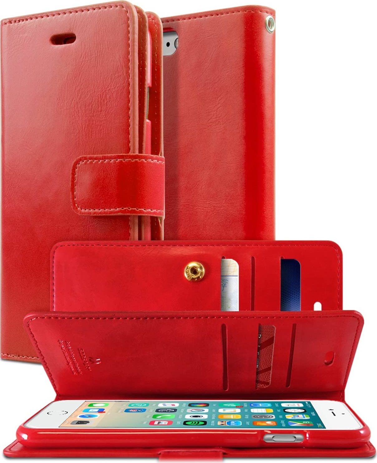 Mercury Pouzdro / kryt pro iPhone 7 / 8 / SE (2020/2022) - Mercury, Mansoor Diary Red