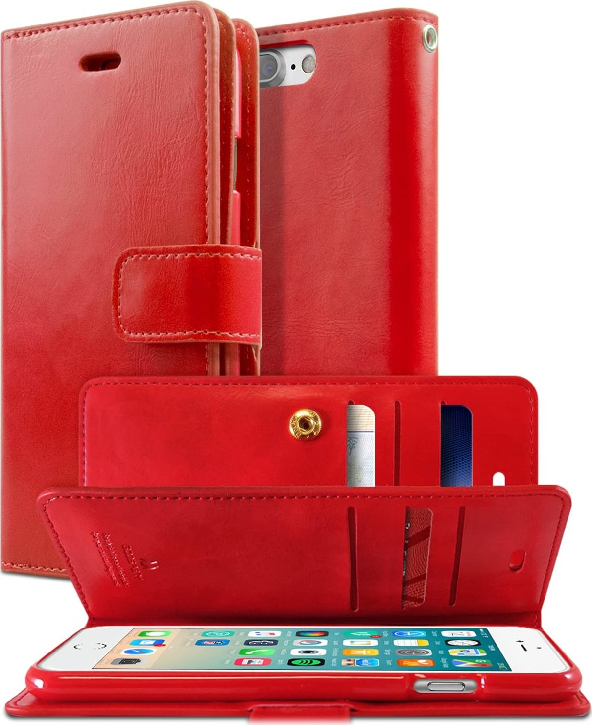 Mercury Knížkové pouzdro na iPhone 7 Plus / 8 Plus - Mercury, Mansoor Diary Red