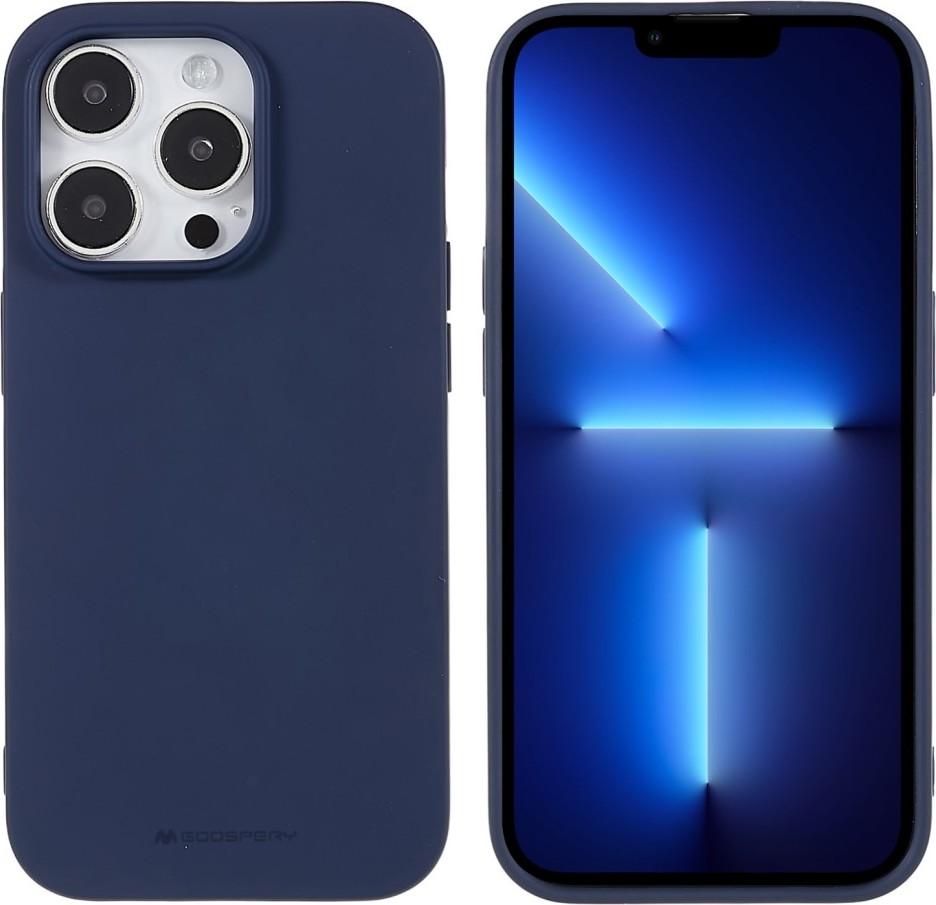 Mercury Ochranný kryt pro iPhone 14 Pro - Mercury, Soft Feeling Midnight Blue