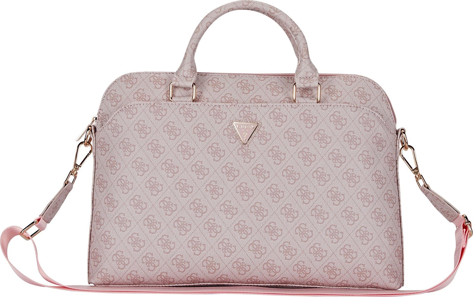 Guess PU 4G Triangle Logo taška na notebook 13/14/15" růžová