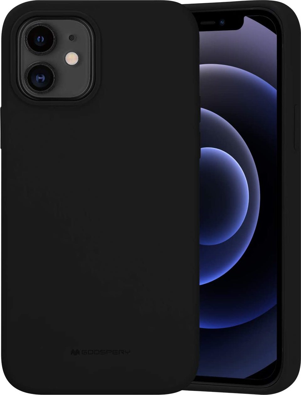 Mercury Ochranný kryt pro iPhone 12 / 12 Pro - Mercury, Silicone Black