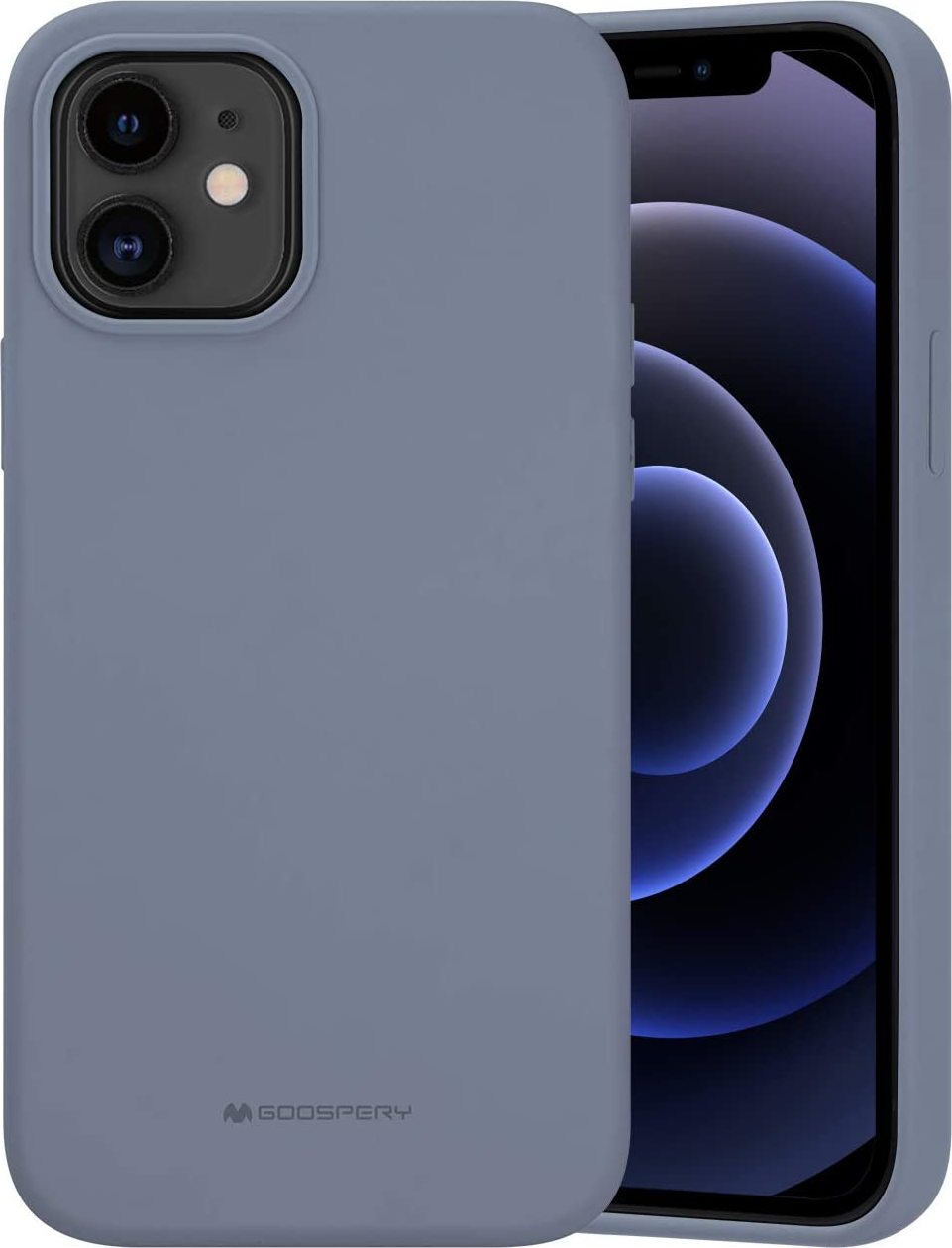 Mercury Ochranný kryt pro iPhone 12 / 12 Pro - Mercury, Silicone Lavender Gray