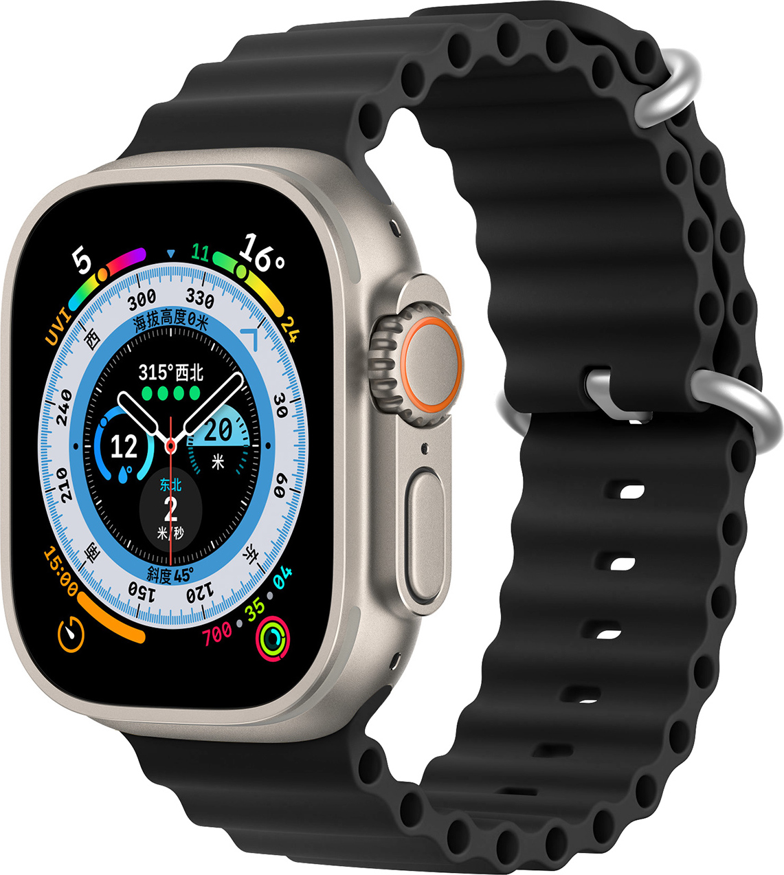 DUX DUCIS Ocean Wave sportovní silikonový řemínek pro Apple Watch 38/40/41mm černá