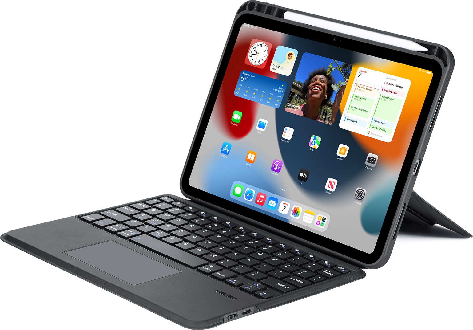 DuxDucis Klávesnice pro iPad 11 (2025) / iPad 10.9 (2022) - DuxDucis, DK Keyboard Black