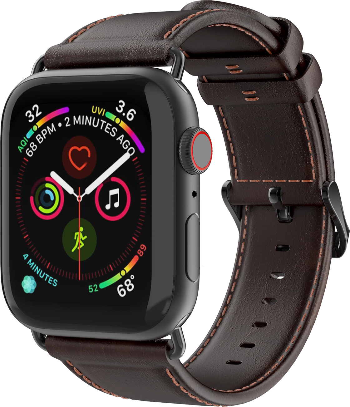 DuxDucis Kožený pásek / řemínek pro Apple Watch 44mm / 45mm / 46mm / 49mm - DuxDucis, Business Coffee