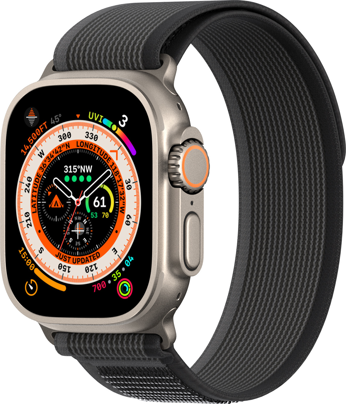 DUX DUCIS YJ - Nylonový řemínek Apple Watch 42/44/45/49mm černo šedý