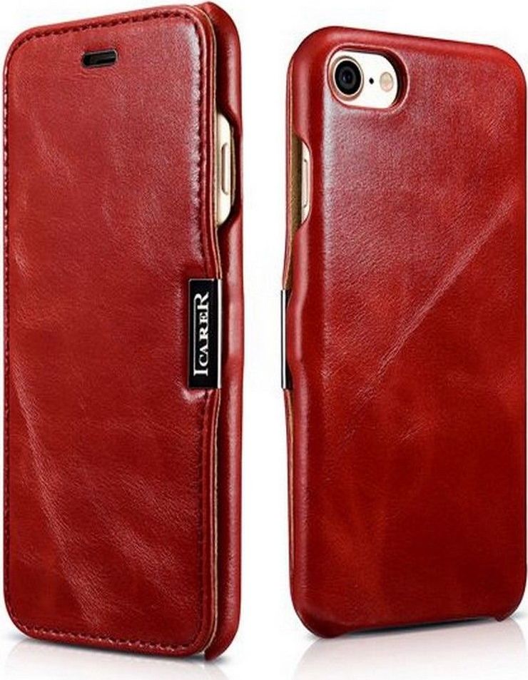 iCarer Knížkové pouzdro pro iPhone 7 / 8 / SE (2020/2022) - iCarer, Vintage Red