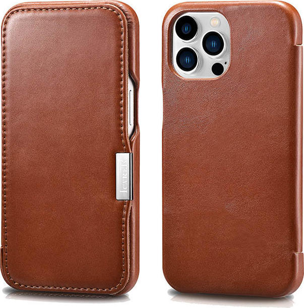 iCarer Knížkové pouzdro pro iPhone 13 Pro - iCarer, Vintage Brown