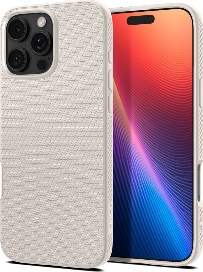 Spigen Liquid Air kryt iPhone 16 Pro natural titanium