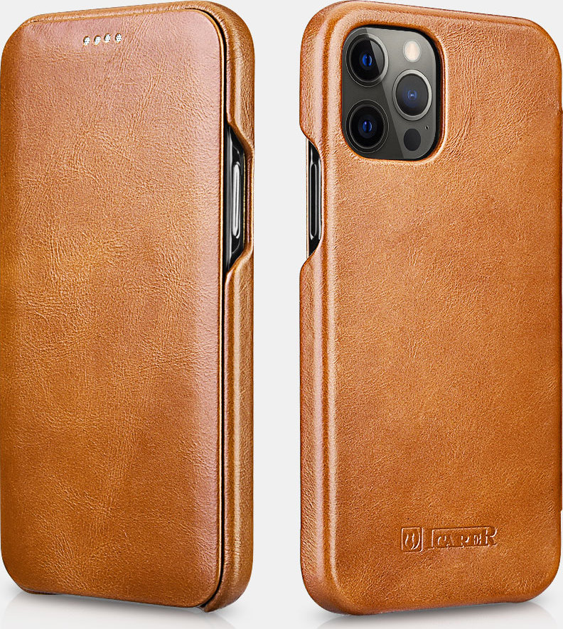 iCarer Knížkové pouzdro pro iPhone 12 Pro MAX - iCarer, Vintage Khaki