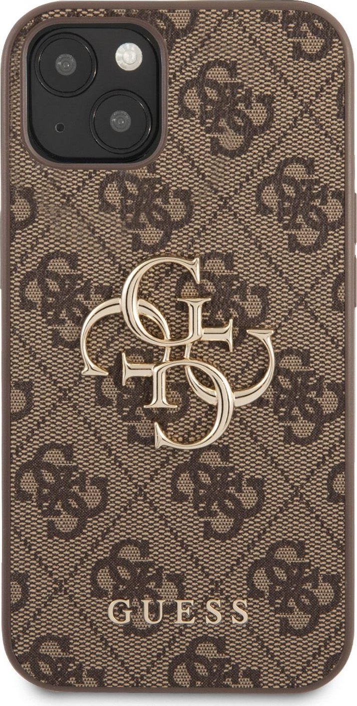 Guess Ochranný kryt pro iPhone 13 - Guess, 4G Logo Back Brown