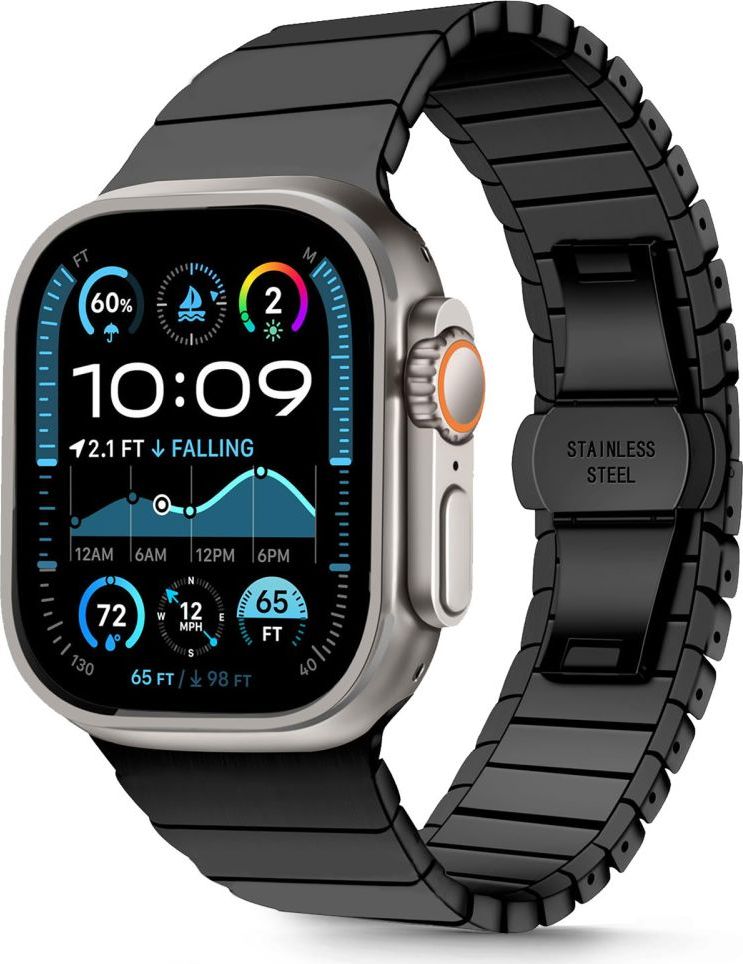 Tech-Protect Řemínek na Apple Watch 44mm / 45mm / 46mm / 49mm - Tech-Protect, Stainless Classic Linkband Black