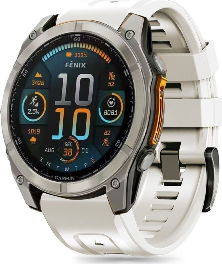 Tech-Protect Řemínek pro Garmin Fenix 8 (43mm) - Tech-Protect, Silicone Titanium