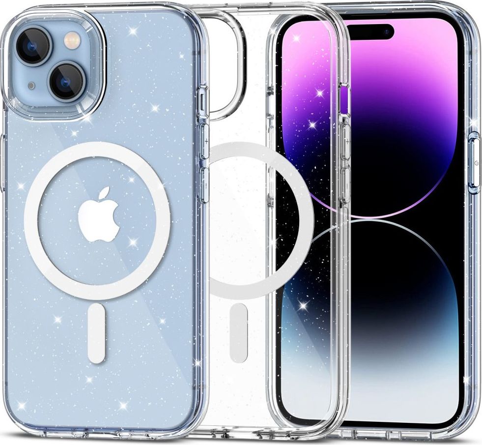 Tech-Protect Ochranný kryt na iPhone 15 - Tech-Protect, FlexAir Hybrid MagSafe Glitter