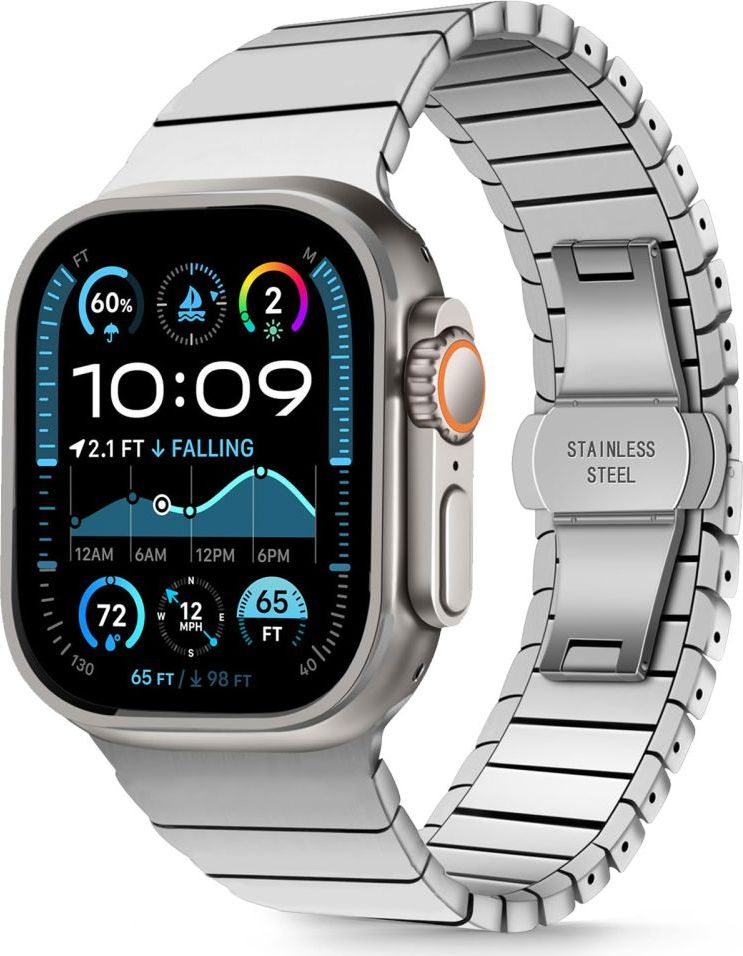 Tech-Protect Řemínek na Apple Watch 44mm / 45mm / 46mm / 49mm - Tech-Protect, Stainless Classic Linkband Silver