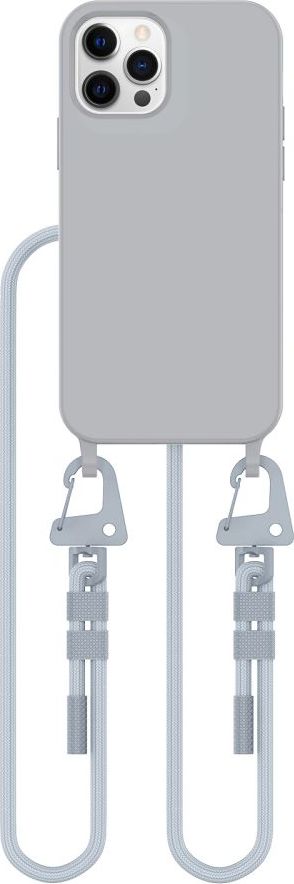 Tech-Protect Kryt se šňůrkou na iPhone 12 / 12 Pro - Tech-Protect, Magnecklace MagSafe Crayon Gray