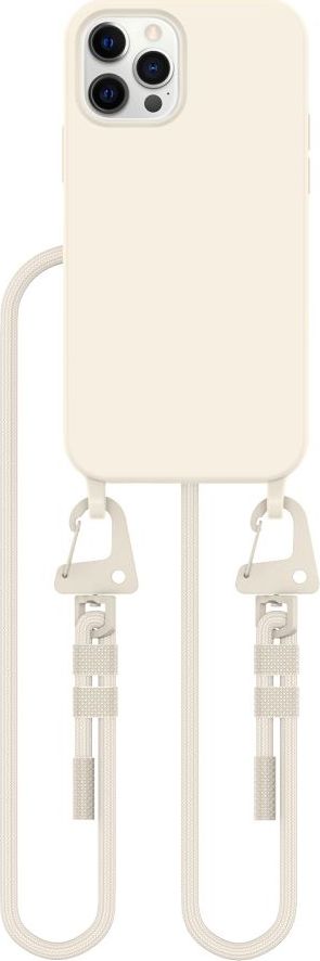 Tech-Protect Kryt se šňůrkou na iPhone 12 / 12 Pro - Tech-Protect, Magnecklace MagSafe Cosmic Latte
