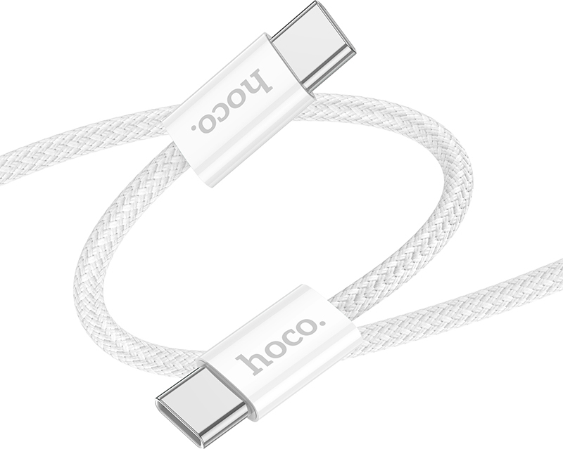 Hoco Kabel USB-C to USB-C - Hoco, X104 Source 60W/3A 100cm White