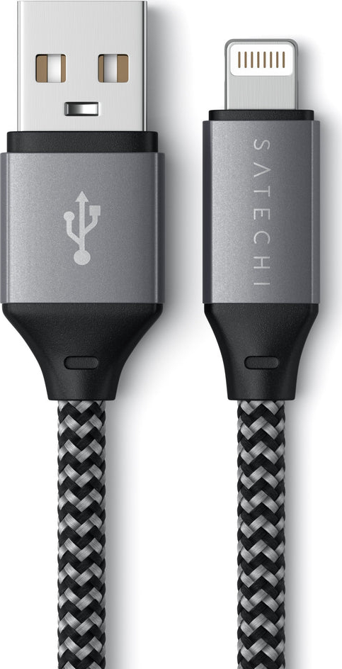 Satechi ST-TAL10M USB-A to Lightning Braided, 25cm, šedý
