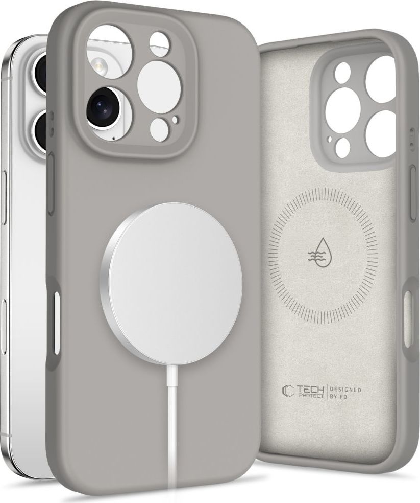 Tech-Protect Ochranný kryt na iPhone 16 Pro MAX - Tech-Protect, Liquid MagSafe Stone Gray