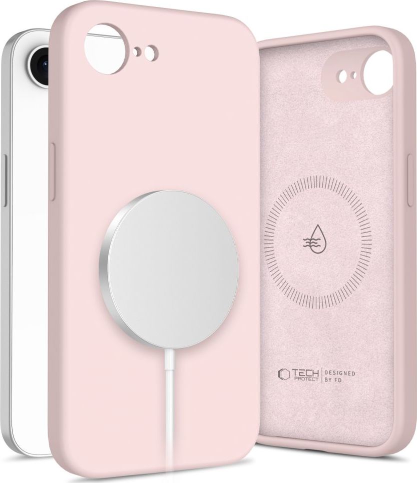 Tech-Protect Ochranný kryt na iPhone 16e - Tech-Protect, Liquid MagSafe Pink Pearl