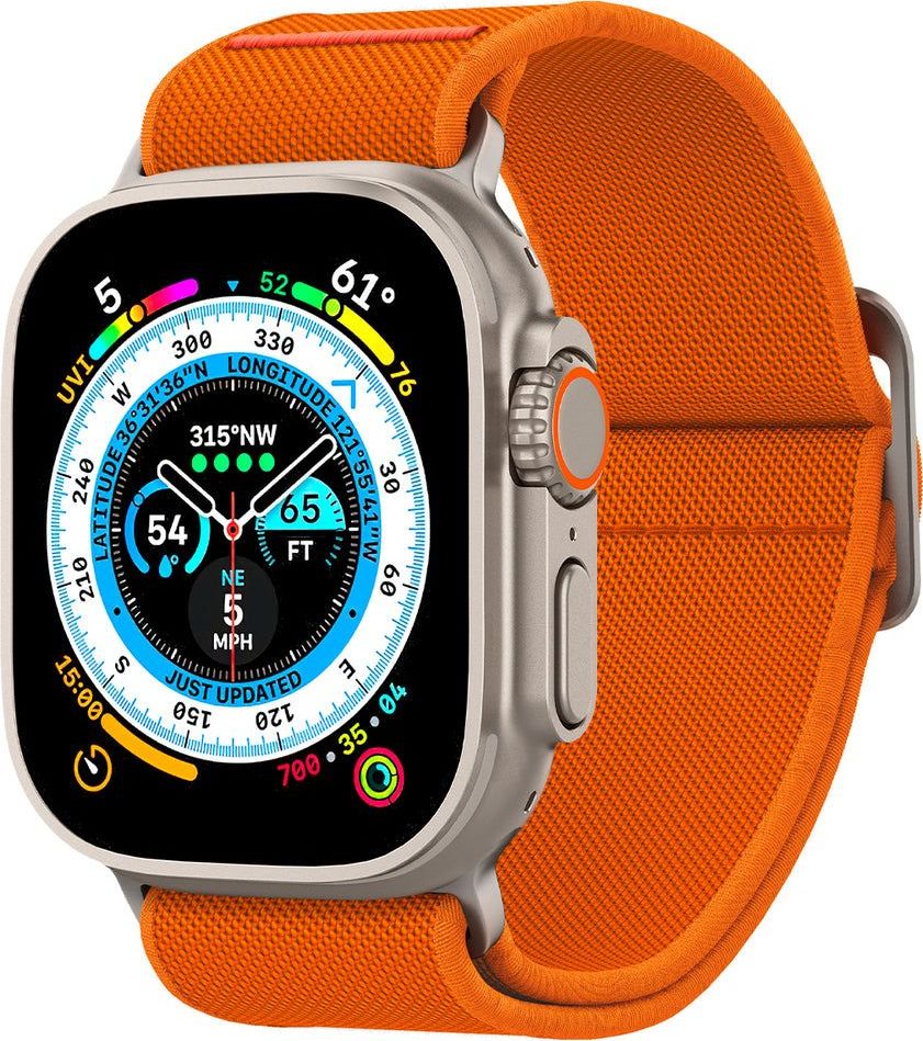 Řemínek pro Apple Watch 42/44/45/49mm Spigen Lite Fit Ultra - oranžový
