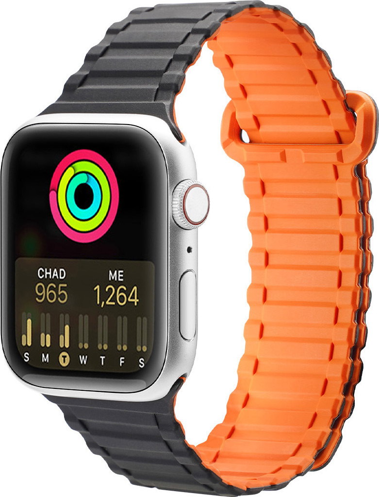 DuxDucis Řemínek pro Apple Watch 44mm / 45mm / 46mm / 49mm - DuxDucis, Armor Black/Orange
