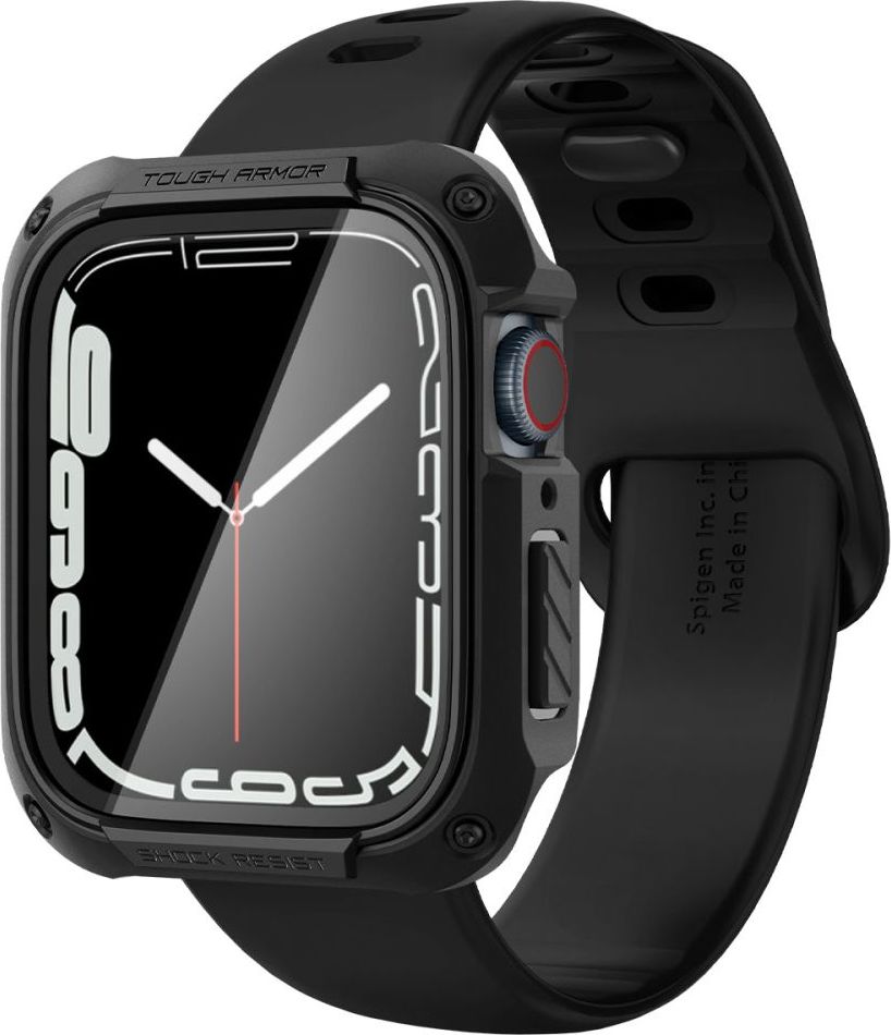 Spigen Pouzdro / kryt pro Apple Watch 45mm - Spigen, Tough Armor Black