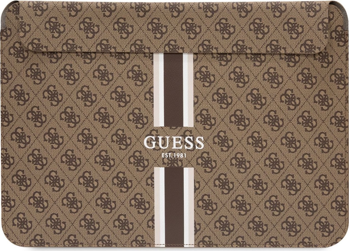 Guess Pouzdro na notebook - Guess, 13-14 4G Printed Stripes Brown